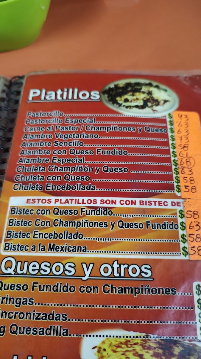 La Tampiqueña Menu - Image 1