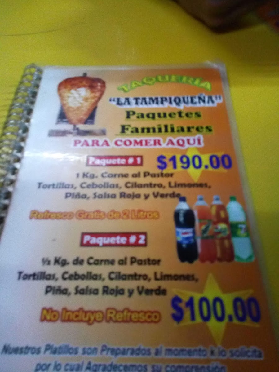 La Tampiqueña Menu - Image 4